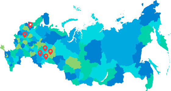 5 филлиалов и представительств в РФ